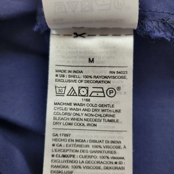 Old Navy Dress Womens Medium Blue Long Sleeve Smocked Chambray New - Picture 11 of 16